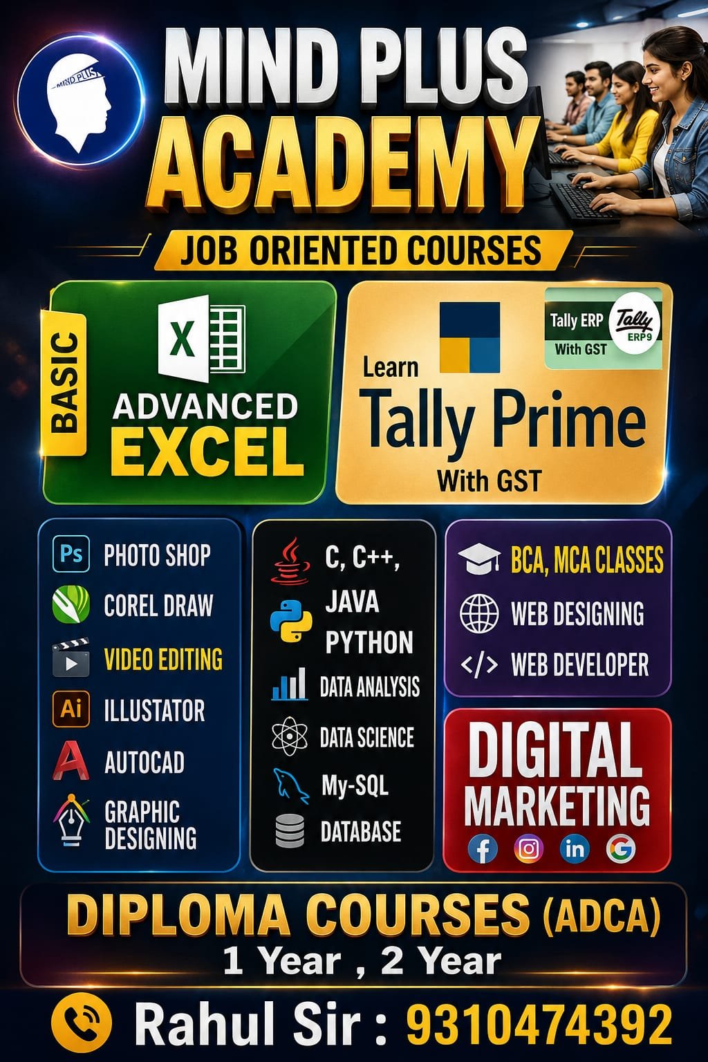Mind Plus Tecno-Savvy Computer Academy Job Oriented Courses